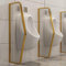 KLLJHB Urinal-Trennwand, Toilettentrennwand, Urinal-Sichtschutzplatten, Raumteiler, wandmontierte Urinal-Trennwand, Edelstahlrahmen und durchscheinendes Glas