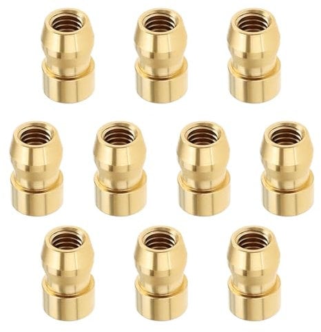 VGOL 10 Pz M4 Candela Terminale Dado Ottone Candela Proiettile Testa Terminale Accensione Candela Capezzolo Dado M4 Candela Ottone Connettore Accessori Auto