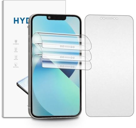 nvskvd Matt Hydrogel Film for iPhone 13 iPhone 13 Pro, Pack of 3, Anti-Glare TPU Screen Protector, Flexible Screen Protector, Anti-Glare Protection, Anti-Fingerprint