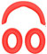 Silicone Case Cover Set for Sennheiser Momentum 4 Headphones, Ear Caps and Headband Cover (Red)