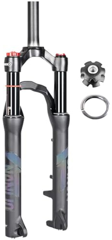 Forcella Anteriore per Mountain Bike Cannotto Dritto 28,6 mm Forcelle Ammortizzate per Bicicletta 20 24 Pollici Sgancio rapido 100×9 Corsa 100 mm Stabile e Silenzioso per Il Ciclismo