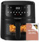 HAIMEEC Air Fryer 2.5L, Friteuse Sans Huile 8-en-1 avec Fenêtre de Visualisation avec Ecran Tactile Digital, Réglable 30°C-200°C, 90% de Matières Grasses en Moins, Nettoyage Facile<60dB