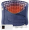 Coussin Chauffant Électrique Ceinture Chauffante Lombaire avec 6 Niveaux de Température et 4 Réglages de Synchronisation Ceinture Chauffante avec Arrêt Automatique pour Dos, Abdomen 120 x 30cm BLEU
