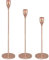 FYJL Bougeoir 3 pièces/Ensemble de bougeoirs en métal, bougeoirs de Table de Mariage à la Mode Chandelier(Rose Gold)