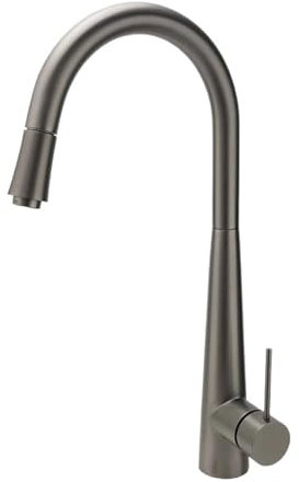ZCCZJS Ausziehbare Dusche für Badezimmer, Wasserhahn für Küchenspüle, Grauer Wasserhahn, Pistole, graues Küchenzubehör