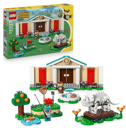 LEGO Animal Crossing Eugens Museumssammlung (77056); Bauset zum Sammeln für Kinder mit Minifiguren und Triceratops-Fossil; Nintendo Charakter für Mädchen und Jungen ab 7 Jahren
