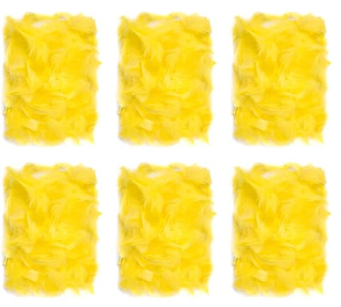 Netuno 900 Stück Deko Federn Gelb Yellow 60g Flaumfedern farbige Schmuckfedern Vogelfedern Bastelfedern Natur für DIY Basteln Dekoration Ostern Weihnachten Dekofigur