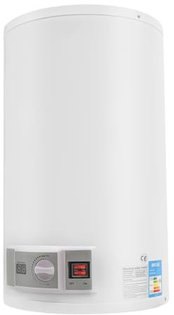 HOARLICN 35L Durchlauferhitzer, 2000W Edelstahl Warmwasserspeicher mit Handbrause und Mischventil Led-Digitalanzeige Können Temperaturregelbereich 25-75 ℃ 71 X 40 X 40cm für Küchen, Toiletten