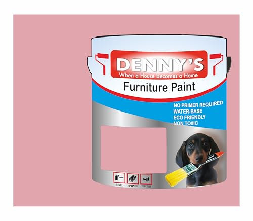 SCOOBYS PAINTS BACK IN THE MIX Metallic Water-Based Furniture Paint Satin Finish, No Primer Required, Interior/Exterior Non Toxic Eco Friendly 250ML Plastic, Metal & Wood Fast Drying (Pink)