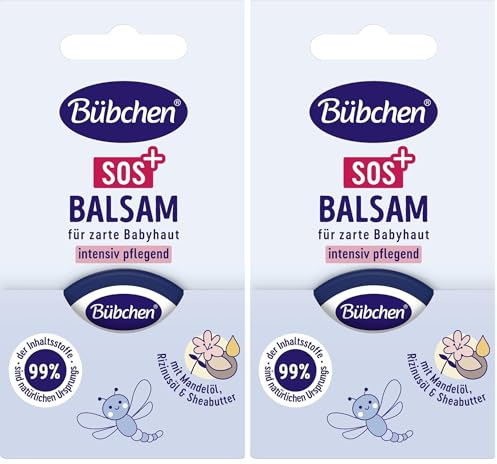 Bübchen SOS Balsam, 20ml - Intensiv Pflegend, Feuchtigkeitsspendend (Packung mit 2)