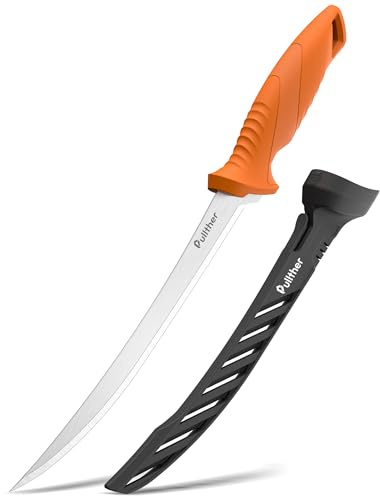 pullther Fishing Angelmesser, 9 Inch/228mm Fischmesser aus Edelstahl