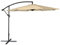 Happy Garden Parasol déporté OAHU rond 3,50m de diamètre beige avec manivelle. Parasol déporté inclinable et rabattable.