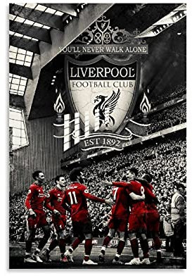 SHXI Poster mit Fußballfeld, Liverpool, Leinwand-Kunst, Poster, Wandkunst, Kunstdruck, modernes Familienschlafzimmer, 40 x 60 cm