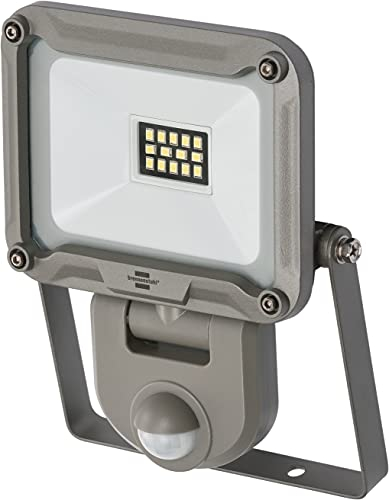 Brennenstuhl Projecteur LED JARO 1050 P/Spot LED avec détecteur de mouvements infrarouge pour l'extérieur (Projecteur extérieur pour montage mural, spot LED 10W en aluminium, IP54) 980 lm Gris