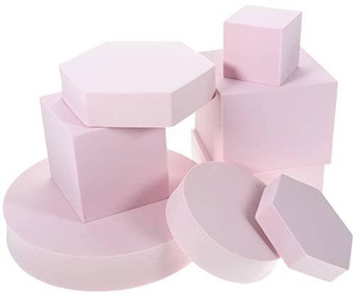 STOBAZA 8pezzi Cubi Geometrici per Fotografia Puntelli Decorativi per Cosmetici E Gioielli Accessori Leggeri E Resistenti per Servizi Fotografici Scatti Creativi E Decorazioni