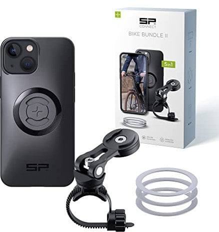 SP CONNECT Bike Bundle II | SPC+ | kompatibel mit iPhone 13 mini/12 mini | Handyhalter für Fahrradlenker | Mountainbike Rennrad Handy Halterung
