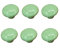 SagaSave Lot de 6 boutons de porte d'armoire, poignées de tiroir rondes en céramique de 32 mm avec vis, boutons de porte décoratifs pour chambre d'enfant (vert)