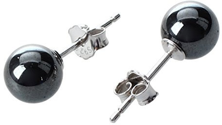 Evenden + Ohrringe aus 925er Silber, Ohrstecker, 0,23 , 925er Silber, Hämatit