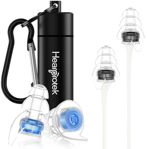 Hearprotek Ohrstöpsel Konzert, 2 Paar gehörschutz konzert Ohrenstöpsel-ohrenschutz lärmschutz geräuschunterdrückende ohrstöpsel für festival flugzeug arbeit musik motorrad musiker hörschutz