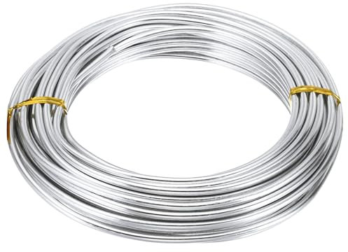 PATIKIL 10m Aluminum Jewelry Wire, 3mm, Silver, 1pcs