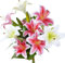 Varyfloral 6 Pièces Fleur de Lys Fleurs Artificielles Deco Blanc et Rose Fausses Fleurs Lys à Longue Tige Bouquet Fleur Artificielle Réaliste Fleurs Artificielles Deco pour Décoration de Mariage