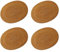 Censous 4 x Platzsets aus Rattan, oval, rund, rutschfest, strapazierfähig, vielseitig einsetzbar, 30 x 40 cm
