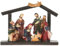 Murago - Weihnachtskrippe ca.14x19cm - Mit Sternschnuppe - klein Krippenstall Figuren Weihnachtsdeko Weihnachten Tisch Dekoration
