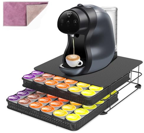Masthome Tiroir à Capsules Dolce Gusto 84 PCs, Support Porte Dosette/Capsules de Café, Distributeur Capsule de Café à 2 Tiroirs, Capsules de Grande Capacité avec Surface Anti-Vibration