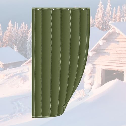 ATYUJKB Wärmeschutzvorhang für Türen 120x200cm, Kälteschutzvorhang Vorhang Thermovorhang Tür mit Ösen, Magnet Thermovorhang Tür Thermo Vorhang Magnetischer Innen für Haustür Schlafzimmer Geschäft