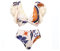 Top Mit Integriertem BH Badeanzug Damen Sexy Split-Bikini-Rüsche-Hülsen-hohe Taillen-Hosen-reizvolle Badebekleidungs- Bauchweg Bikini Teenager MäDchen (A, L)