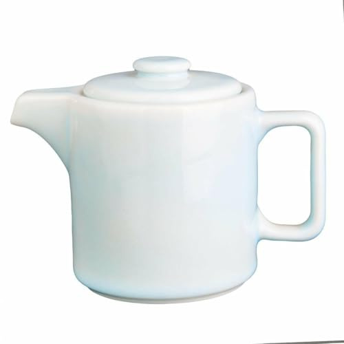 Olympia Fondant Porcelain Teapot 450ml Dishwasher Safe Pack of 2, Aqua | Thermal shock resistant body offers exceptional heat retention to keep tea warm, with a smooth non-drip pouring spout.