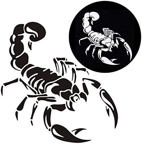 Adesivo Scorpione Scorpione con segno zodiacale zodiacale oroscopo , impermeabile, per auto, motivo scorpione, autoadesivo, in vinile