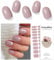 AutyaMee Semi Cured Gel Nail Strips (Purple Grey), 20 Pcs Gel Nail Wraps, Stickers, UV Light Required, Salon Quality, Long Lasting