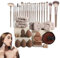 Lunaobrik Make-up-Pinsel-Set für Damen, Make-up-Pinsel und Werkzeuge – Foundation-Pinsel-Werkzeug-Set, Make-up-Applikatoren mit Band – für vielseitiges Make-up