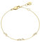 Fossil Damen Messing mit Karabinerverschluss schlankes Kettenarmband, Helles Gold
