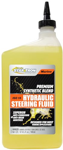 Star Tron Premium Synthetic Blend Hydraulic Steering Fluid, ISO 15, Marine-Grade