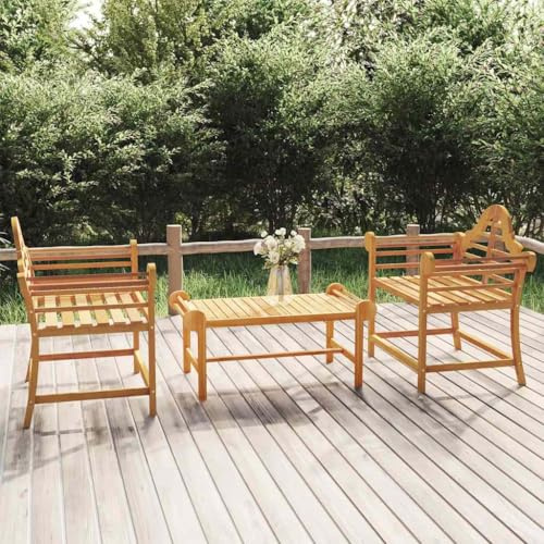 Ordellia Gartenstühle 2 STK., Massivholz Teak, 91x62x94 cm, wetterfest, Bequeme Terrassenstühle für Outdoor, Balkon und Garten