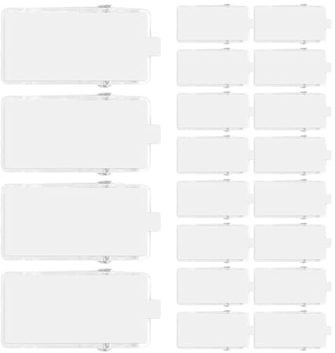 WHAMVOX 50 Stück Selbstklebende Transparente Federclips aus Abs Kunststoff Kleine Clips zum Befestigen von Karten und Kleinen Gegenständen bei Geschäftsausstellungen und Meetings