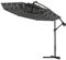 Swing&Harmonie Sonnenschirm - Luxus Ampelschirm - Gartenschirm mit LED Beleuchtung - Hochwertiger Sonnenschutz mit Solarpanel (300cm, Anthrazit)