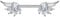 Beyoutifulthings Brustwarzen-Piercing Zirkonia Engelsflügel - Nippel-Piercing Edelstahl Silber Clear Stab 1,6mm 14mm
