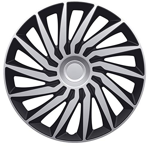 AutoStyle 4er Set Radzierblenden Kendo 16-Zoll Silber/Schwarz