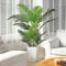 Fopamtri Künstliche Areca Palme 160 cm Fake Palm Tree 17 Stämme Faux Tree für Indoor Outdoor Modern Decor Feaux Dypsis Lutescens Pflanzen im Topf für Home Office (1 Stück)