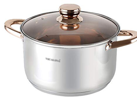 Tajines avec couvercles, Cocotte avec couvercle, le couvercle en verre et poli miroir, acier inoxydable (Size : 27 * 11cm)
