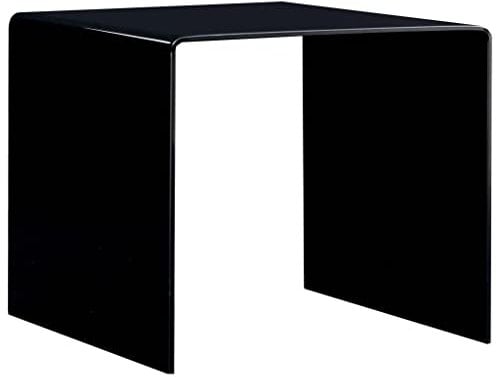 vidaXL Couchtisch, Schwarz, 50 x 50 x 45 cm, gehärtetes Glas