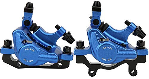 Alomejor Fahrrad Bremssattel Fahrrad Hydraulik Scheibe Aluminiumlegierung Kein Rost Fahrrad Hydraulische Scheibenbremsen Hebel Bremssattel Vorderer Hinterer Bremssatz(Blau)