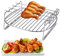 Support De Cuisson Pour Barbecue, Grille De Barbecue En Acier Inoxydable, Support De Grille Barbecue Avec 4 Brochettes, Support D'accessoires De Rechange Pour Friteuse à Air 16,7 X 16,5 X 7cm