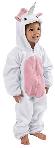 Cuddle Club Baby Overall Winter Anzug – Fleece Baby Overall für Jungen und Mädchen, Warmer Schneeoverall, Teddyanzug für Winter- Einhorn - Rosa- 5 Jahre