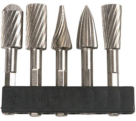 Bestgle Frese Rotanti in Metallo Set di Lime Rotative 5 Pezzi 1/4 Pollici con Codolo Esagonale Frese in Acciaio per Alluminio e Ferro Hardware