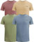 JRC Just Royal Clothing Pack of 4 Mens Short Sleeve Crewneck T-Shirts, Casual Round Neck Tops (Mouve, Stone Blue, Sheep Skin, Sage, XL)
