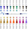 Arrtx Acrylic Paint Pens 18 Colors Metallic Acrylic Brush Marker and Fine Tip Marker (Dual-Tips) for Rock Painting, Wood, Fabric, Plastic, Canvas, Easter Egg